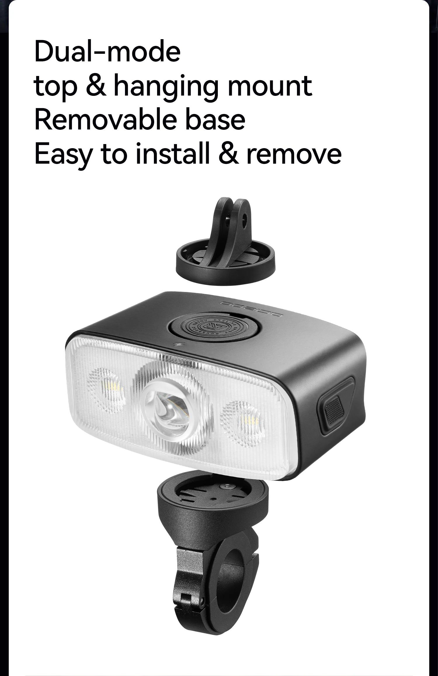 Φανάρι Ποδηλάτου 1200LM USB Επαναφορτιζόμενο IPX6 Αδιάβροχο Μπροστινό Φως