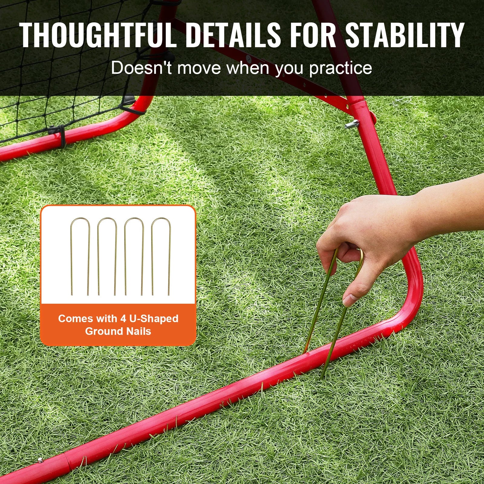 39x39FT Soccer Rebounder Net with Adjustable Angles & Foldable Design