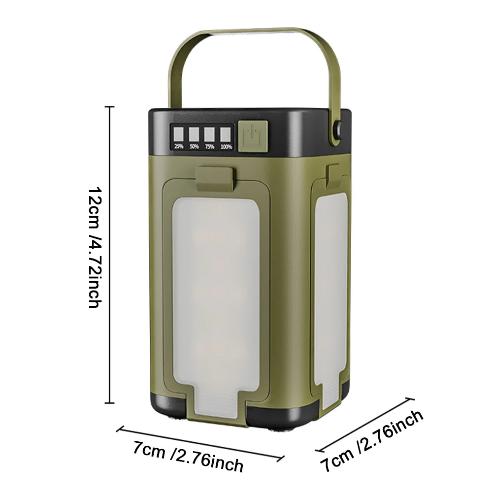 Solar Camping Lantern Foldable Rechargeable Waterproof Flashlight
