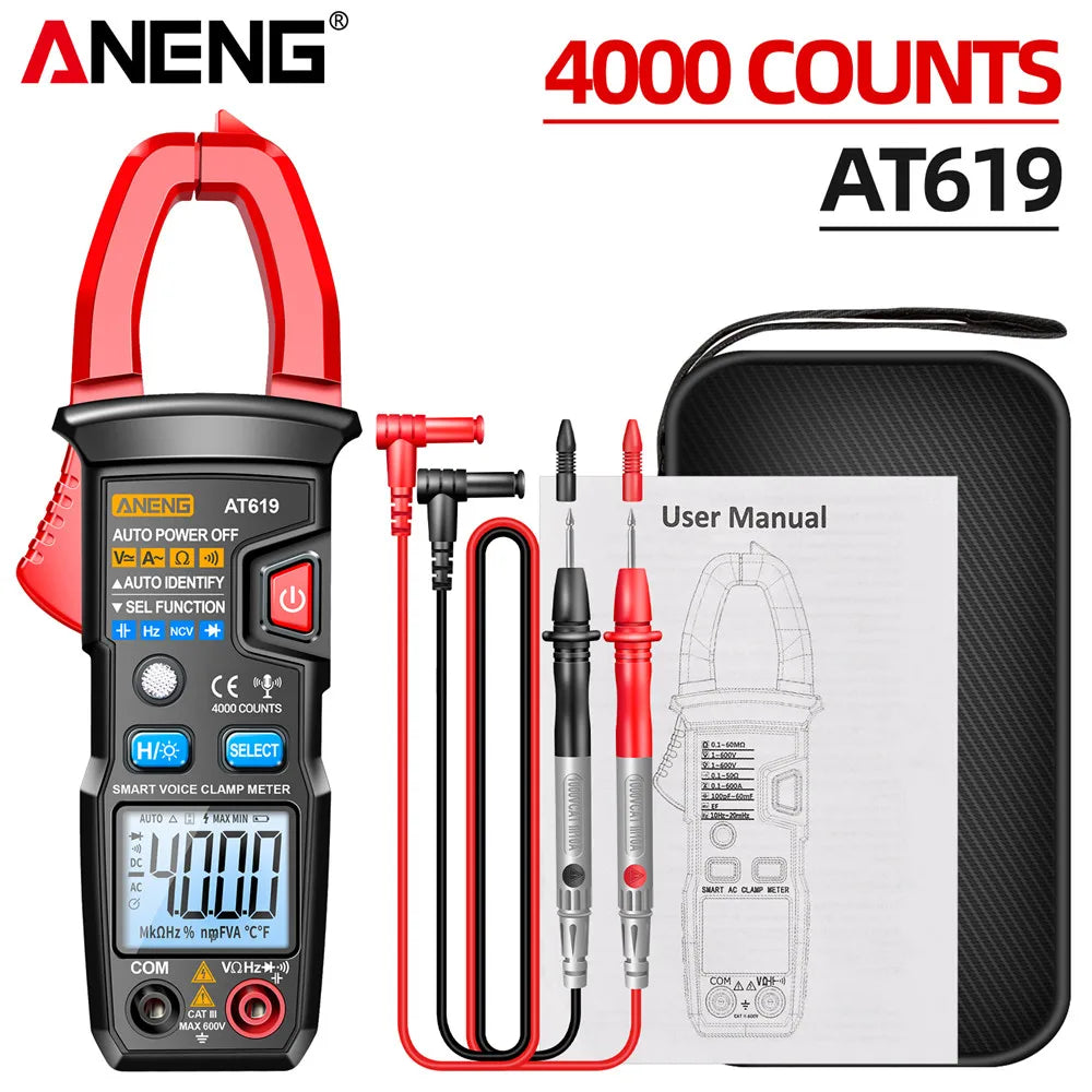 ANENG AT619 digital tangamperemeter, 600 V / 600 A