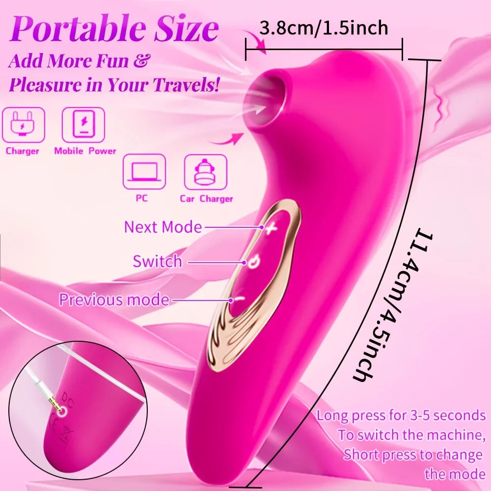 Kadınlar için Güçlü Oral Emme Vibratörü