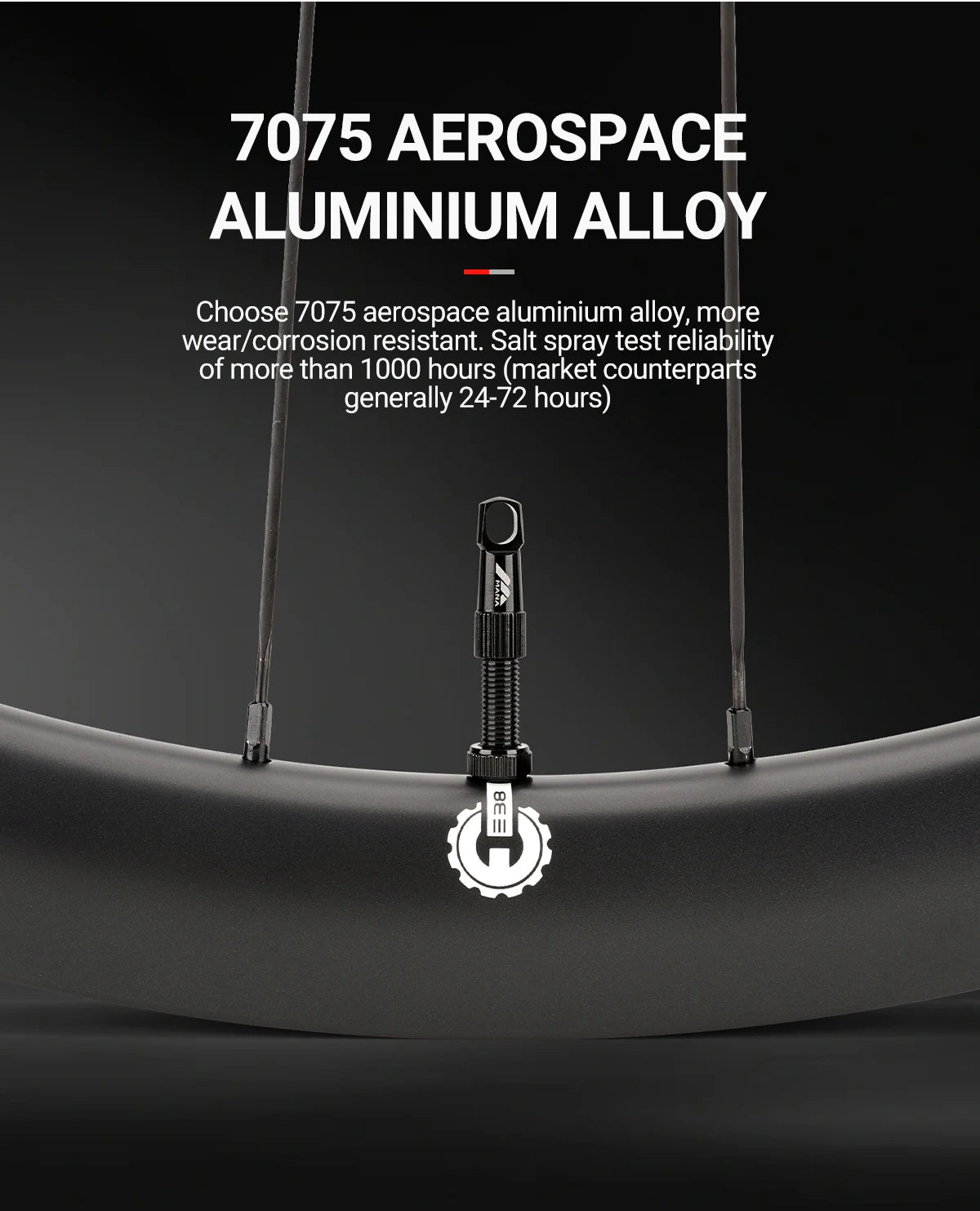 Válvulas Tubeless Presta MANA — Par, 40–100 mm