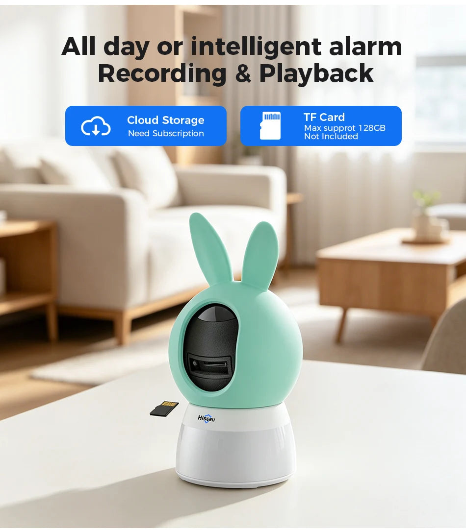 5MP WiFi PTZ Indoor Security Camera with Two-Way Audio