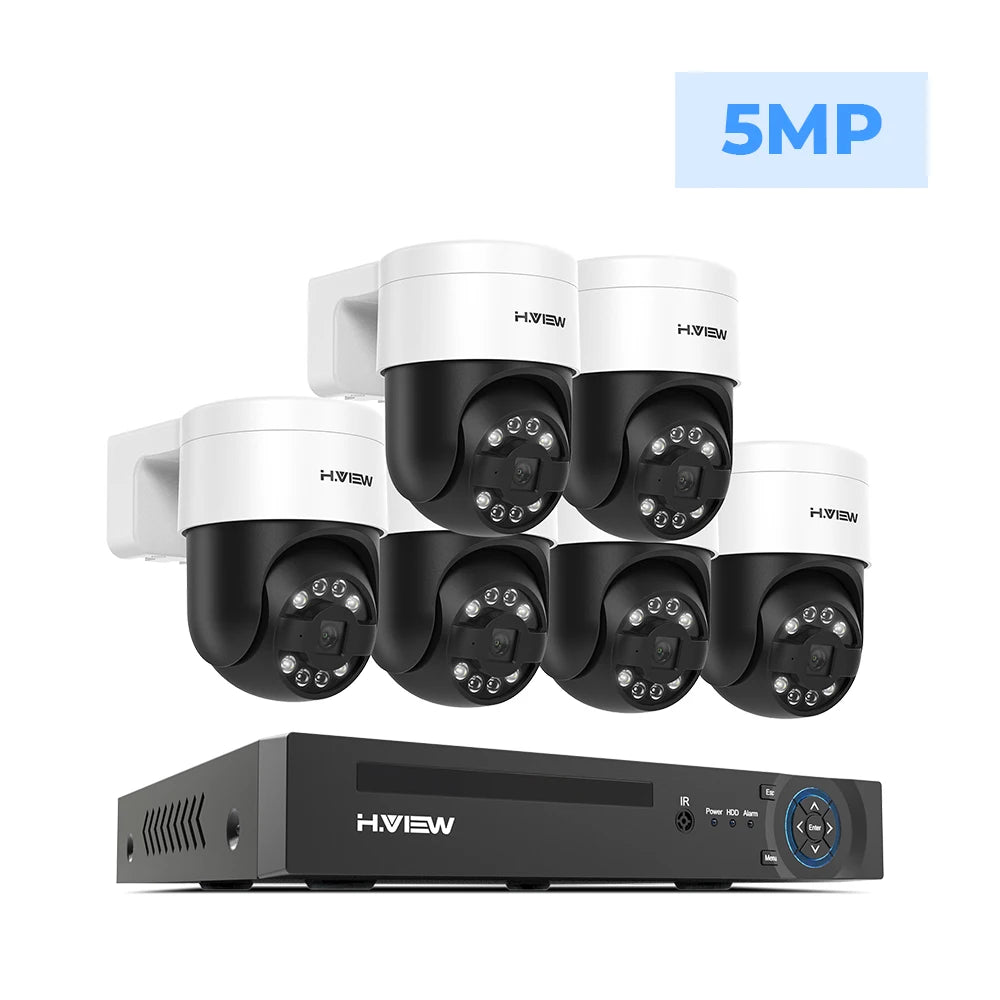 8CH 4K PoE CCTV Security Camera System with PTZ and AI Detection