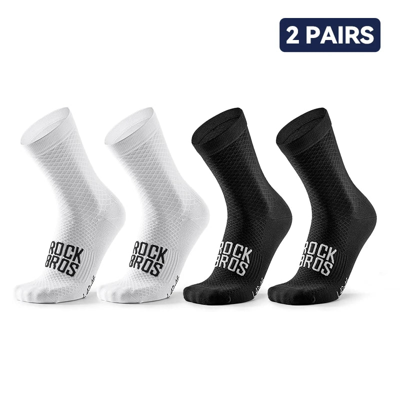 Breathable Cycling Socks High-Elastic Shock Absorbing 2 Pairs