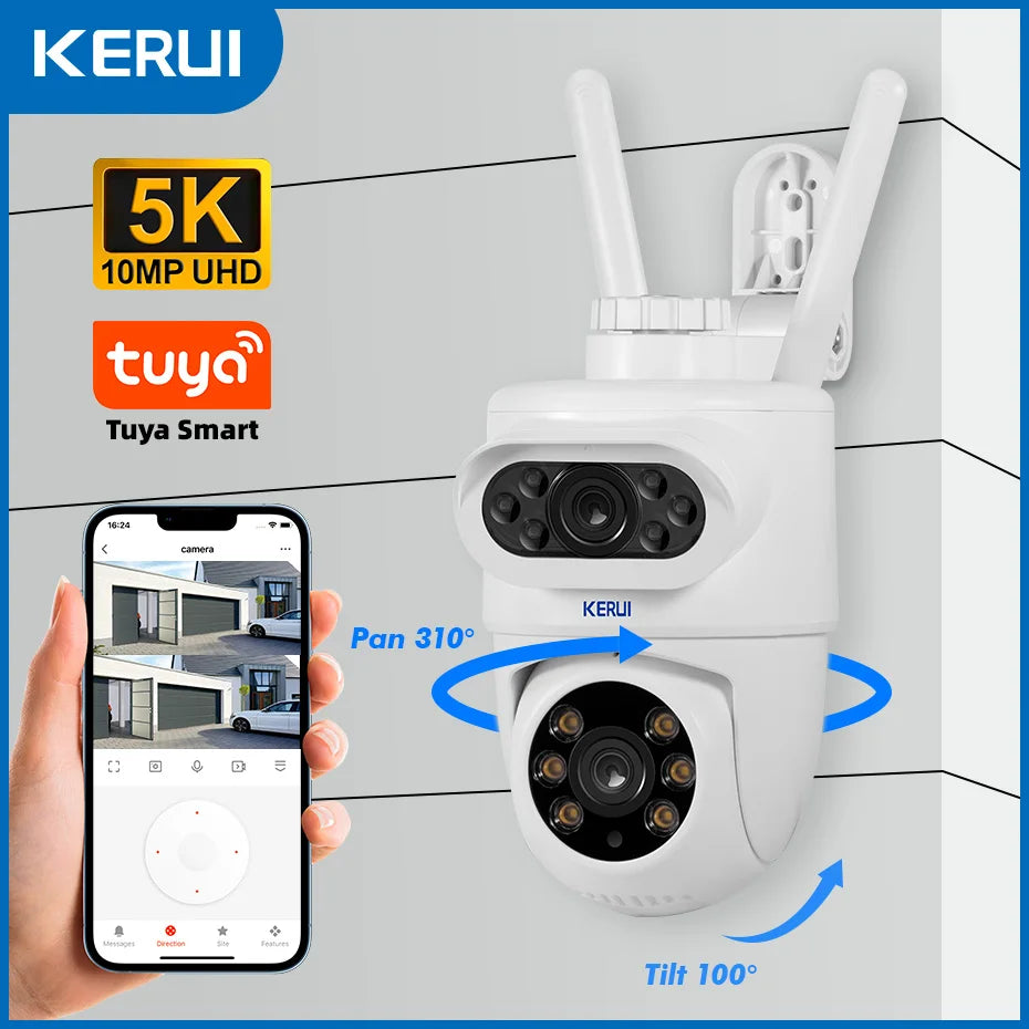 KERUI W181 Alarm System Panel WIFI GSM Alarm for Home Wireless Support Alexa Tuya Smart APP Control with Motion Sensor Siren
