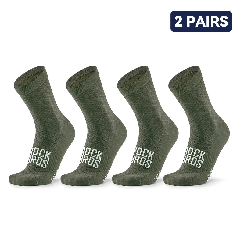 Breathable Cycling Socks High-Elastic Shock Absorbing 2 Pairs