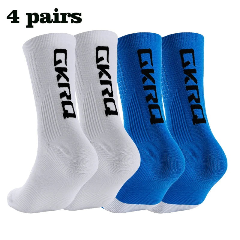 Meias de ciclismo GKRQ, conjunto de 4 pares, tamanhos M ou L