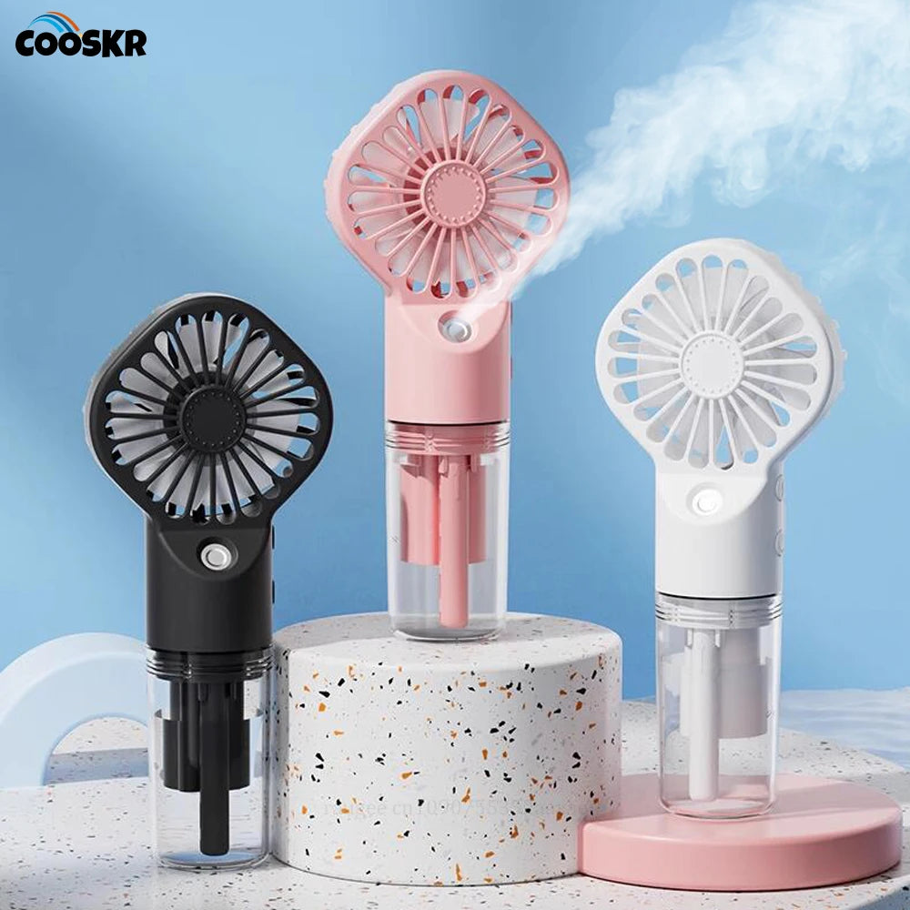 Rechargeable Misting Handheld Fan