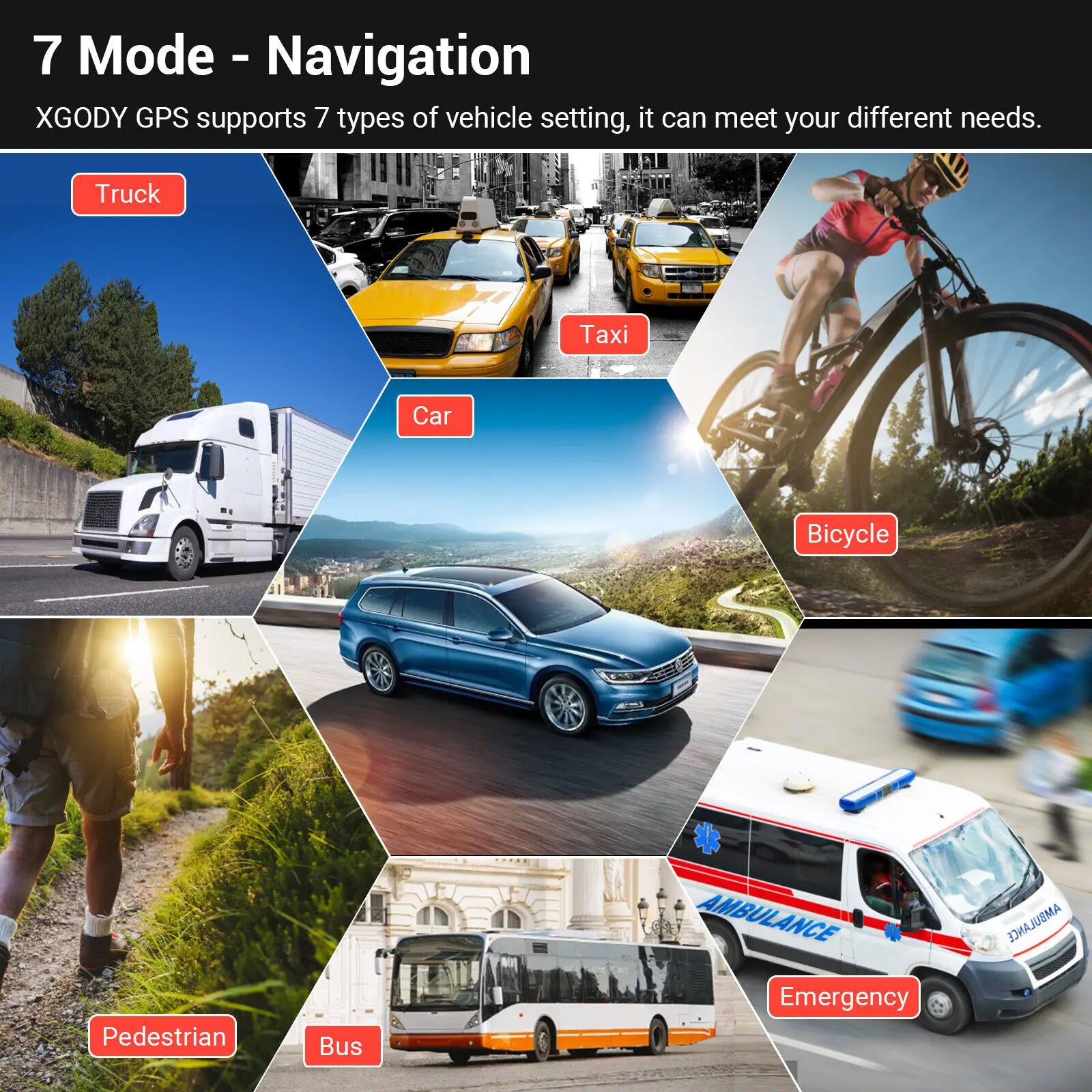 XGODY 9-Inch Truck Sat Nav with UK and Europe Maps