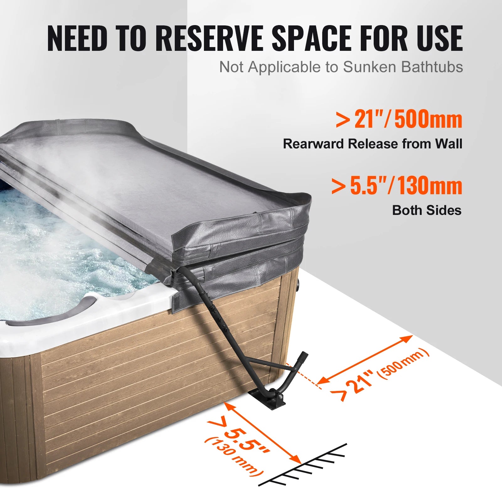 Adjustable Hot Tub Cover Lift for Easy Spa Cover Handling