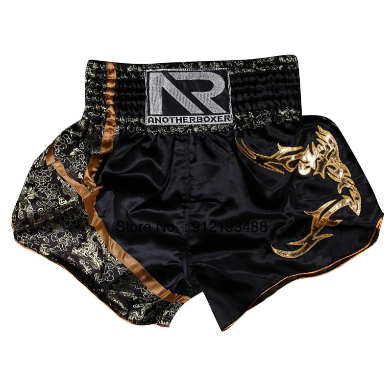 Muay Thai Shorts 2024 New Boxing Shorts Women Men Child Embroidery Kickboxing Training Pants Sanda Martial Arts Fight Equipment 