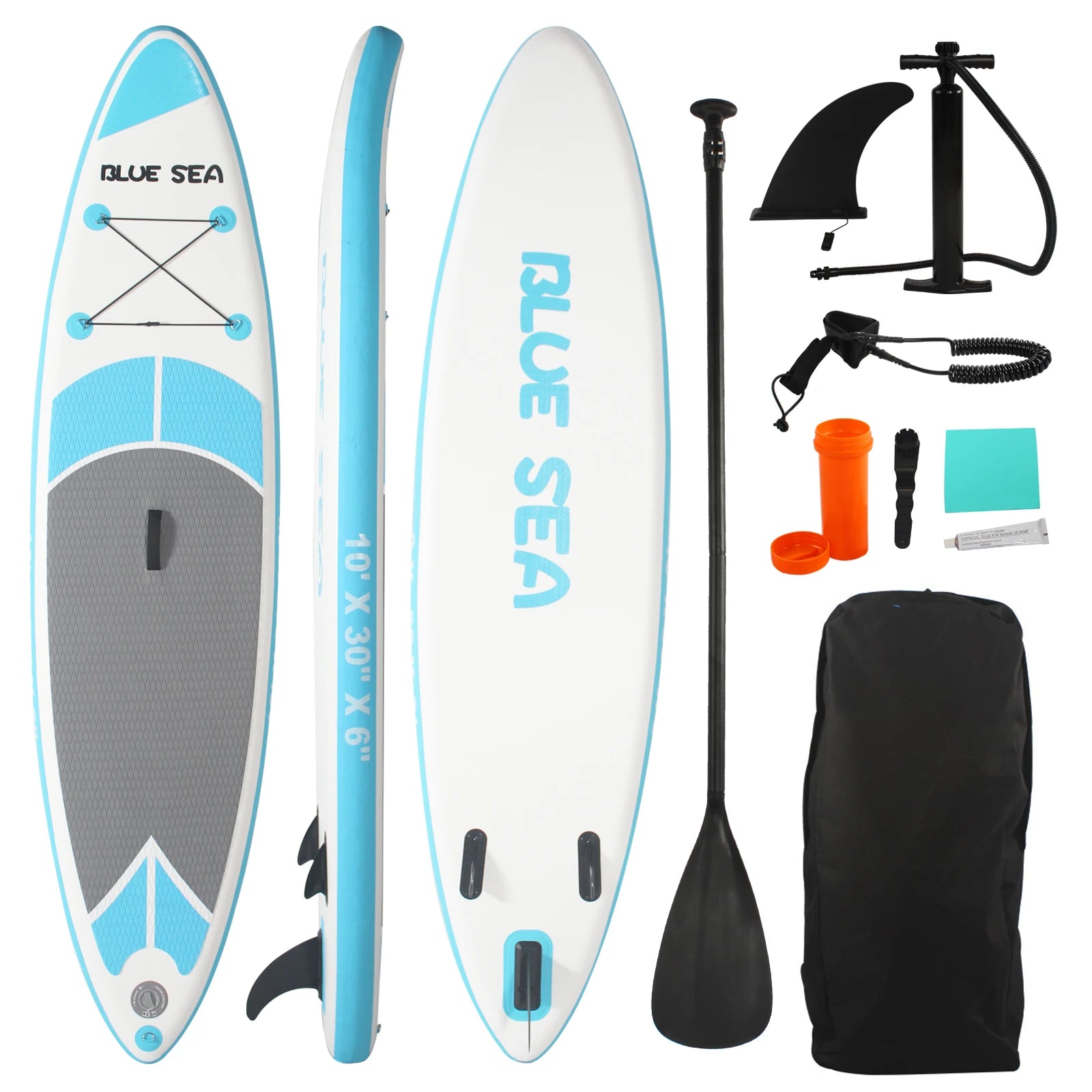 10ft Inflatable Stand Up Paddle Board with EVA Deck & Accessories