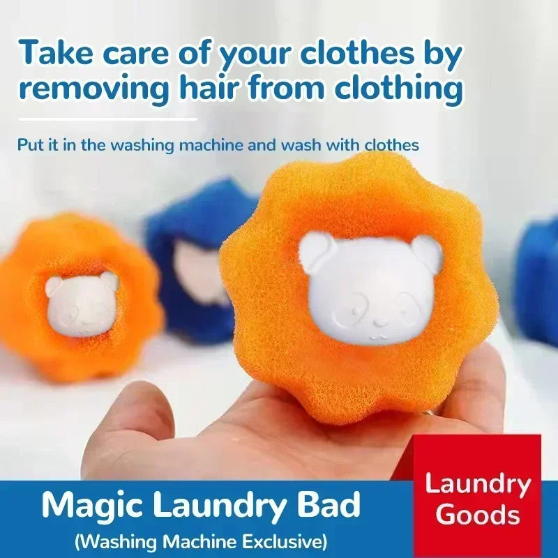 Laundry Balls Pet Hair Collector for Washing Machine Reusable Laundry Lint Catcher Removes Lint From Clothes Pet Cat Accessories 