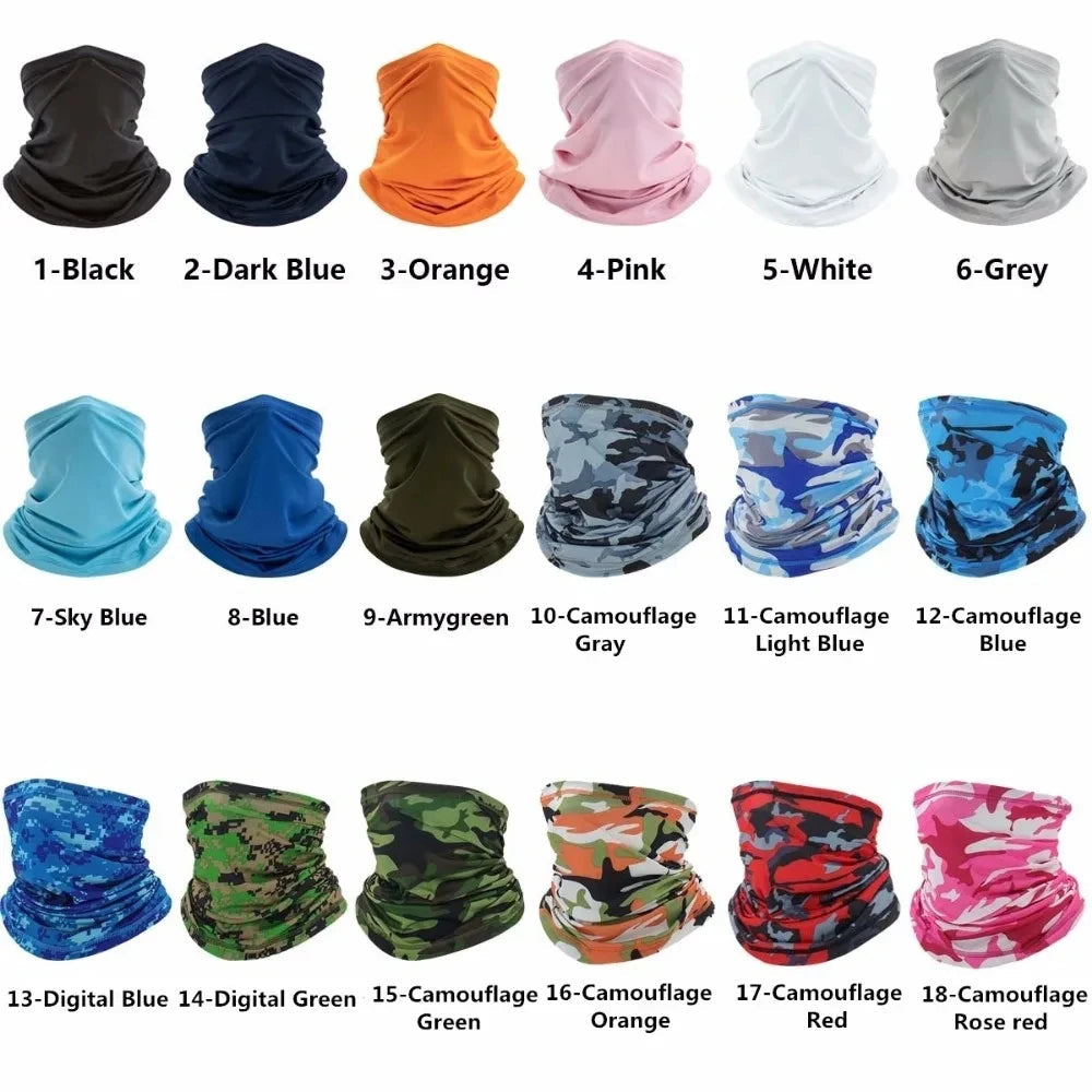 Multi-purpose Turban Riding Scarf Cycling Bandana Men Women Neck Cover Sunscreen Ice Silk Outdoor Fishing Hiking Headwear Mask 
