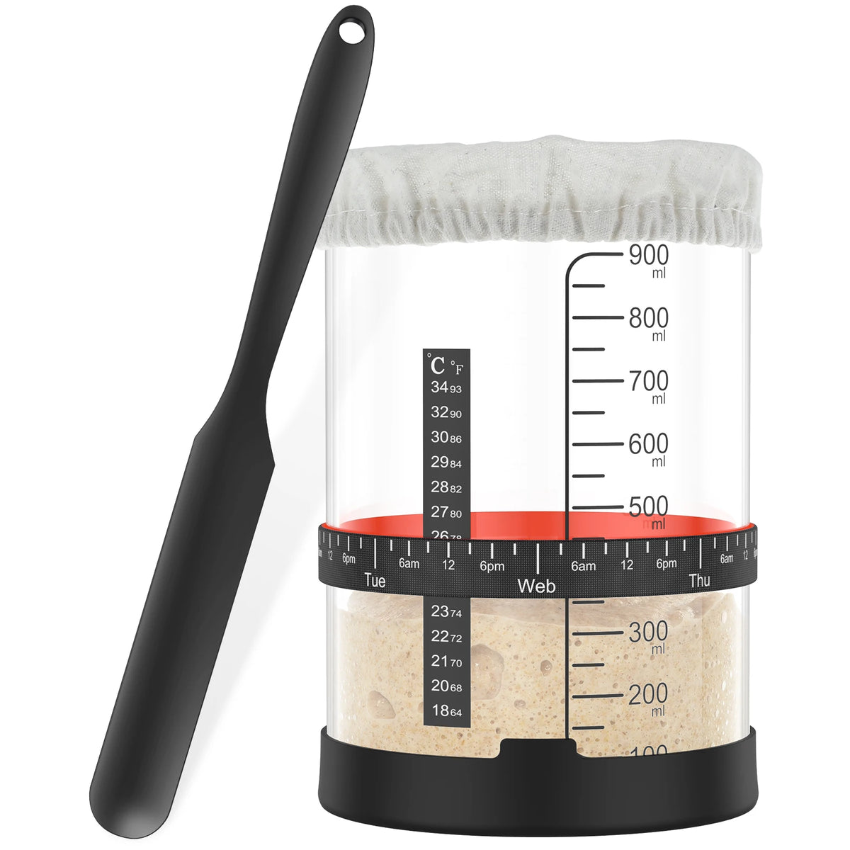 Sourdough-Starter-Glas-Set und Zubehöroptionen