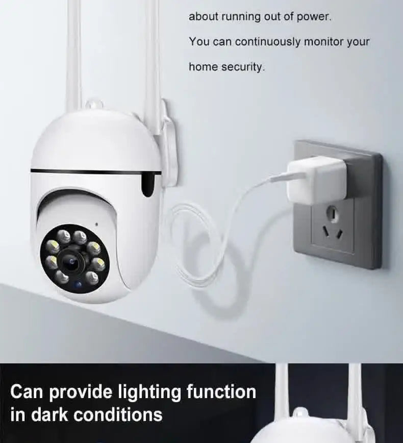 2MP Outdoor WiFi Security Camera with Color Night Vision & 2-Way Audio