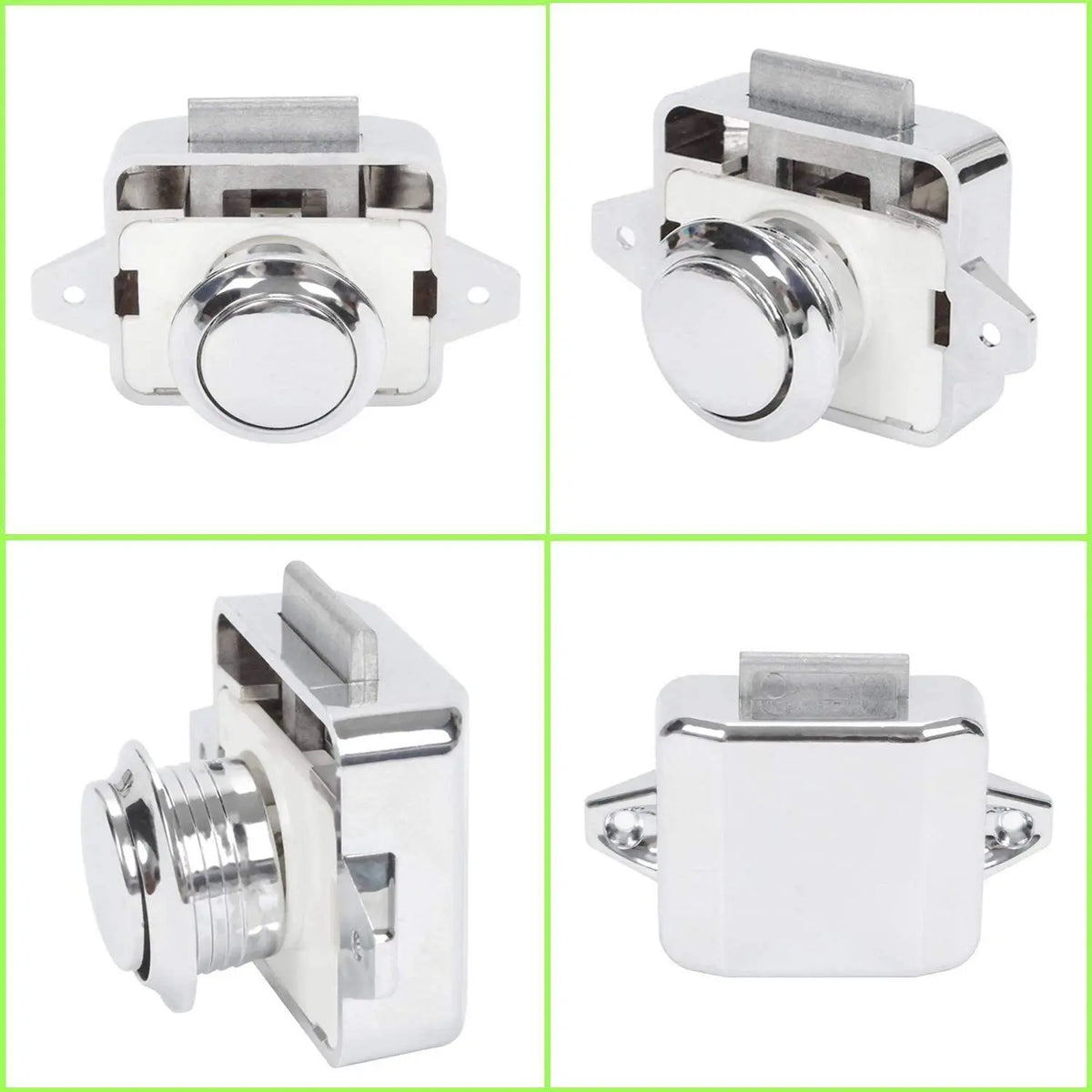 5-Pack Push Button Cabinet Lock for Boat, Caravan and Motorhome – Furniture Catch