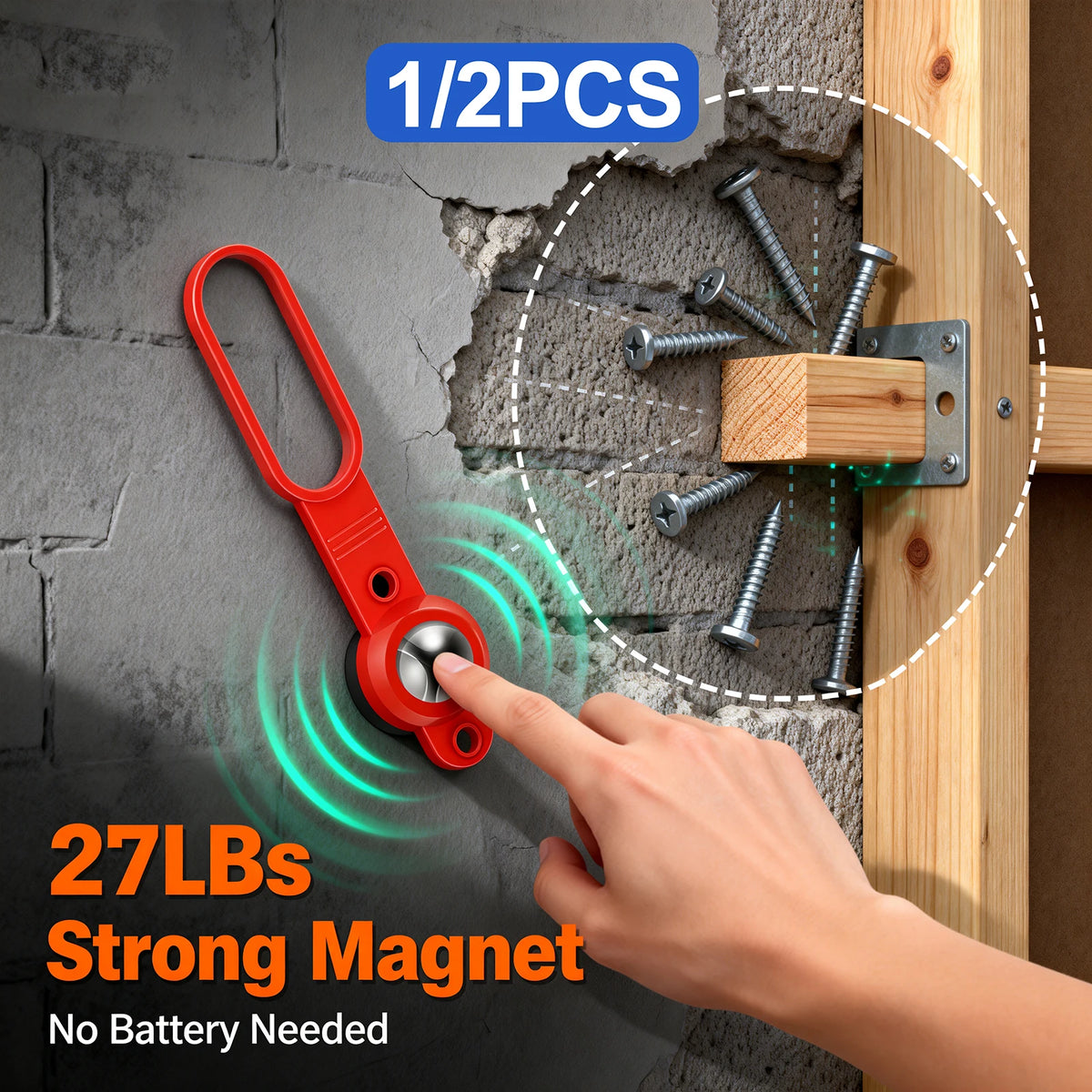 Magnetic Stud Finder - One or Two Pieces