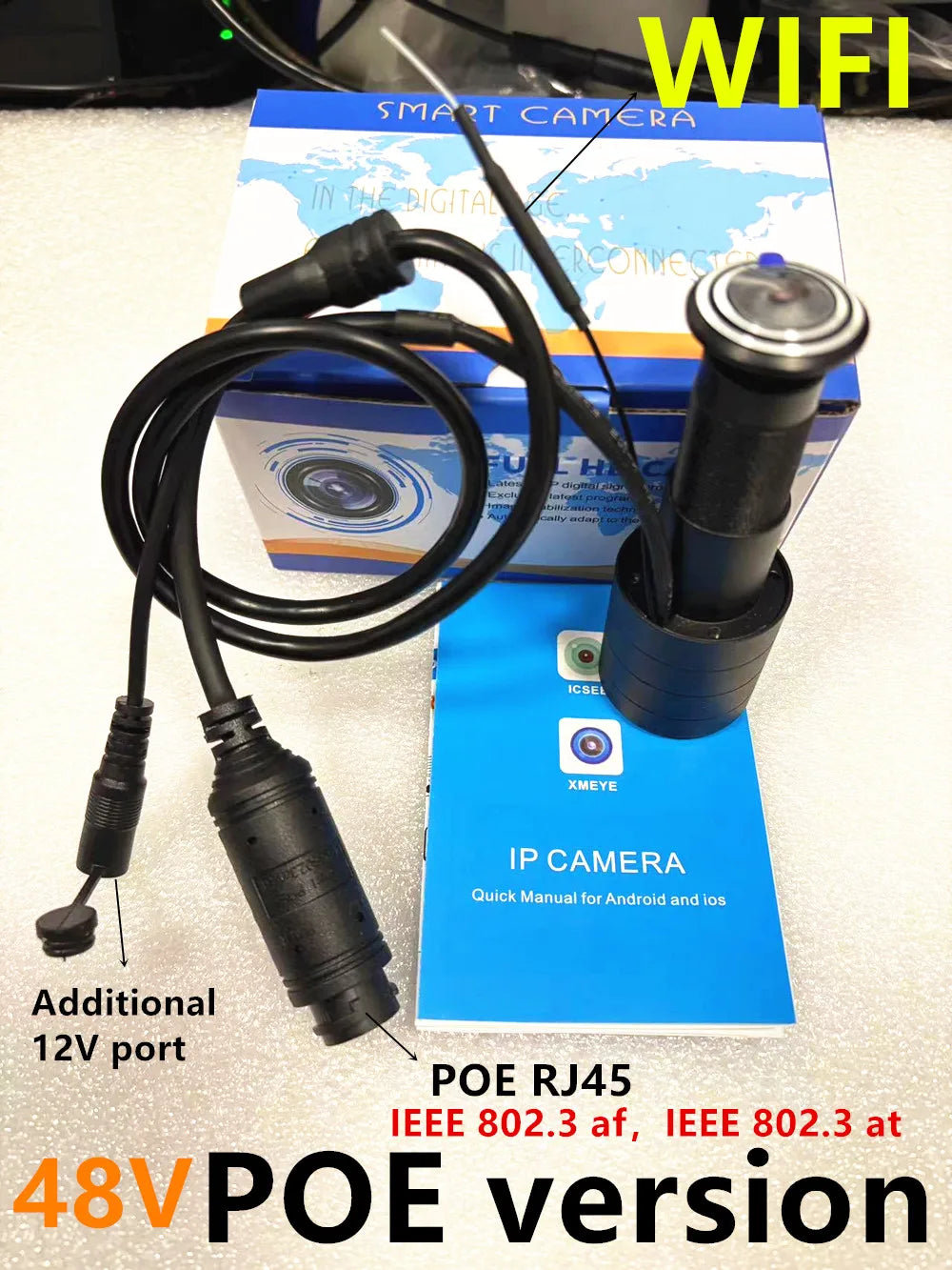 1080P PoE Indoor Peephole Door Camera