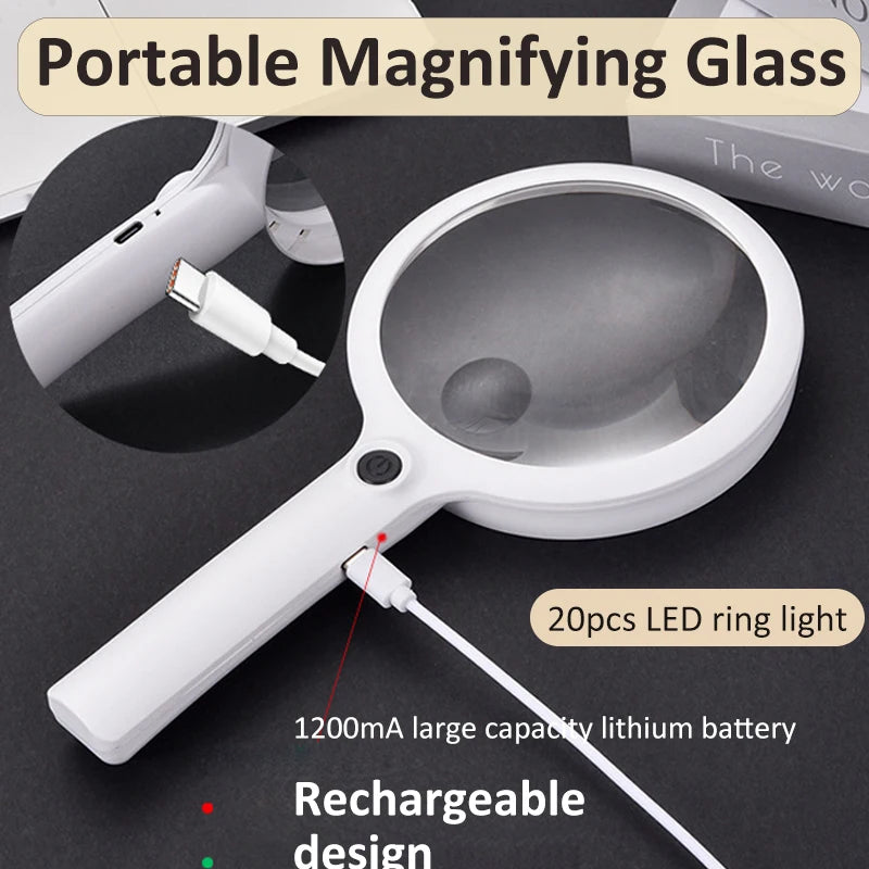 Rechargeable Illuminated Hand Magnifier