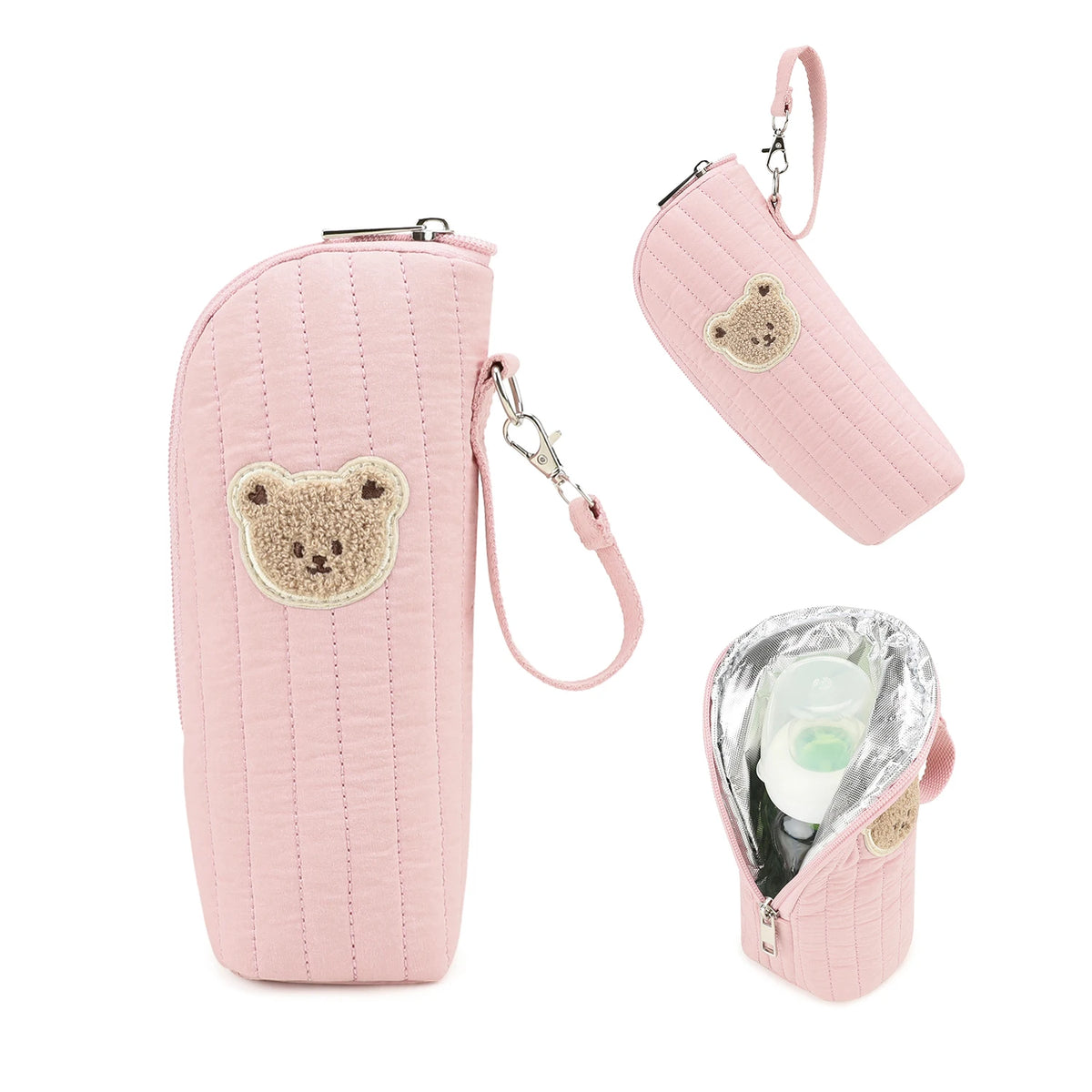 Insulated Bottle Carry Bag with Zip Closure