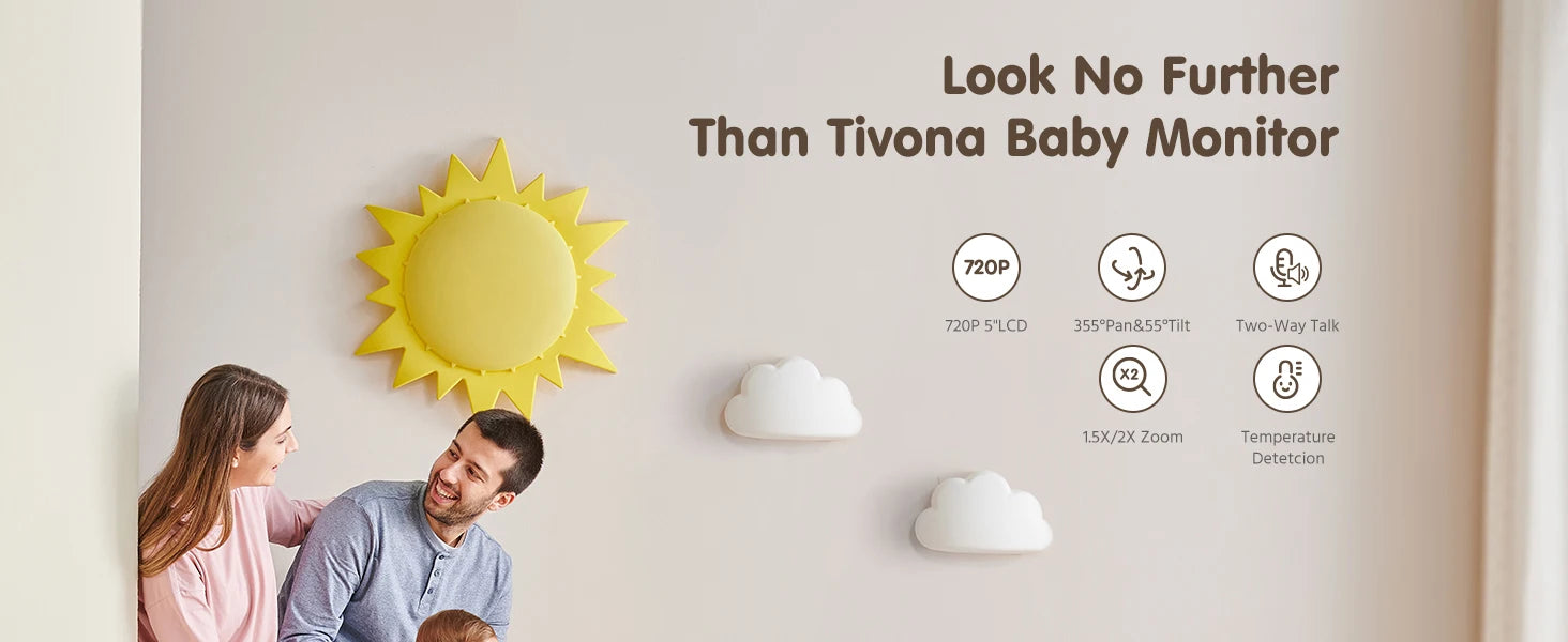 ANNKE 5" Wireless Baby Monitor with Night Vision and Audio