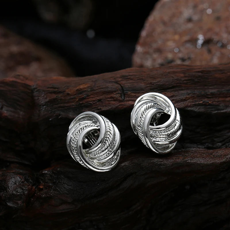 Brushed-Finish Clip-On Earrings – Design Options