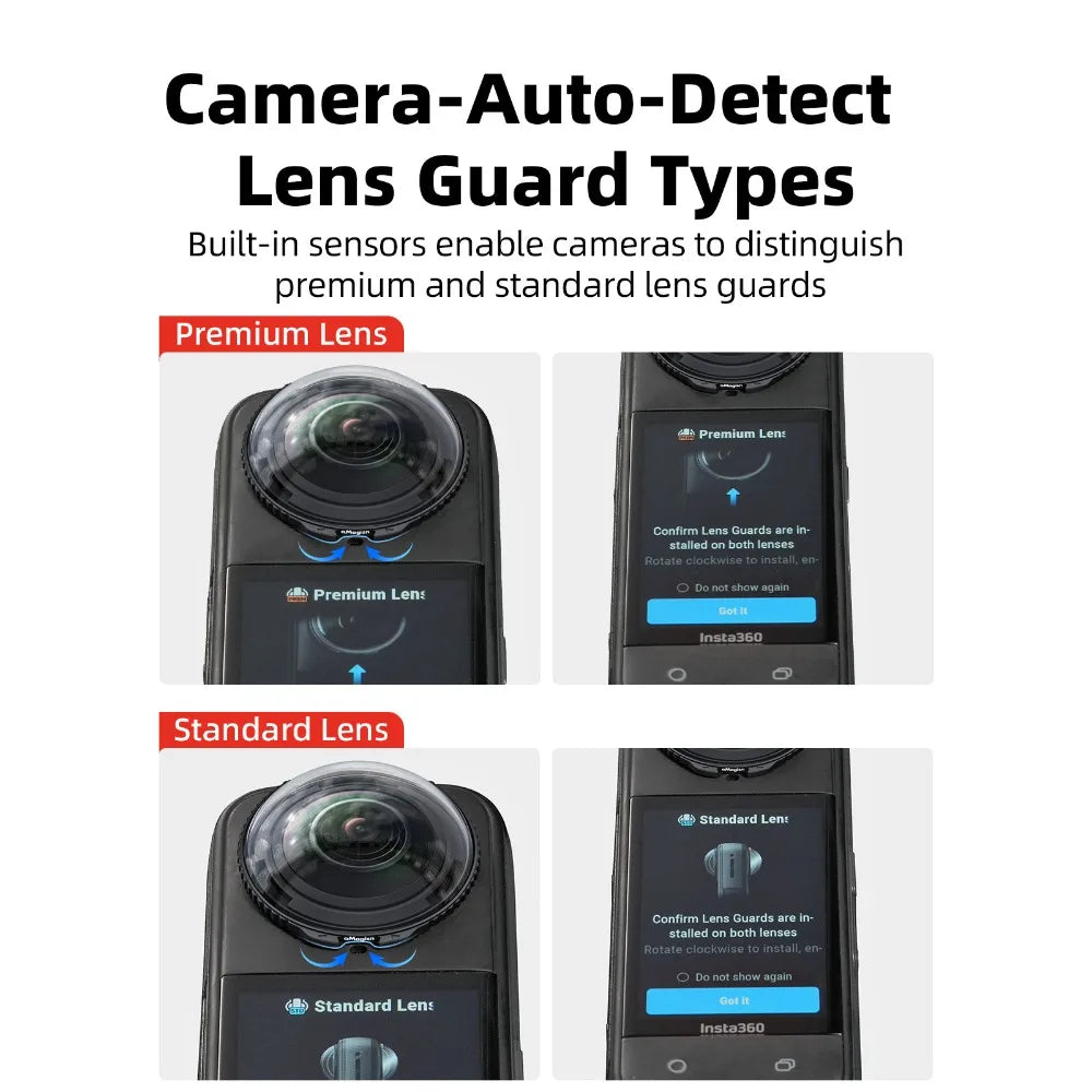 Tempered Glass Lens Guards for Insta360 X5, PF10 and PF11