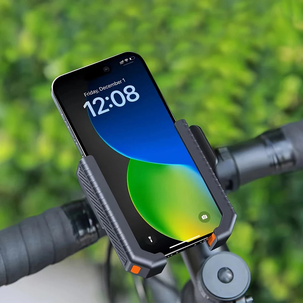 Supporto universale per telefono da moto Homhu, design semichiuso, supporto per telefono da bici e bicicletta con blocco rapido, per iPhone e telefoni da 4.7"-7"