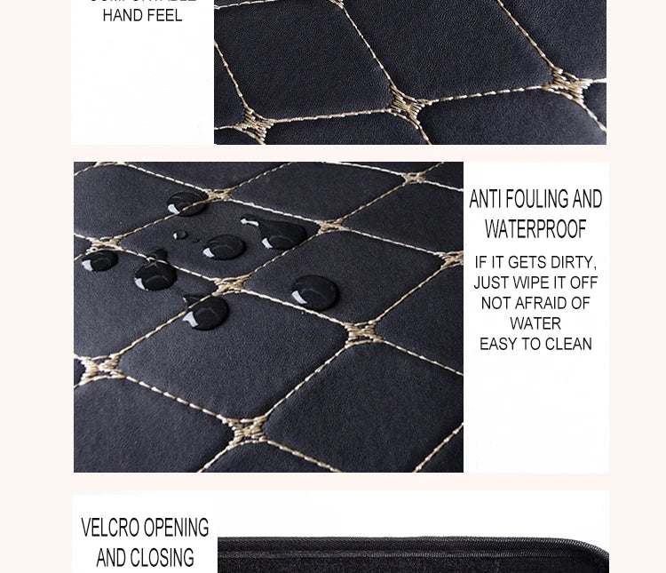 Car Trunk Organizer Box Large Capacity Auto Multiuse Tools Storage Bag Stowing Tidying Leather Folding For Emergency Storage Box