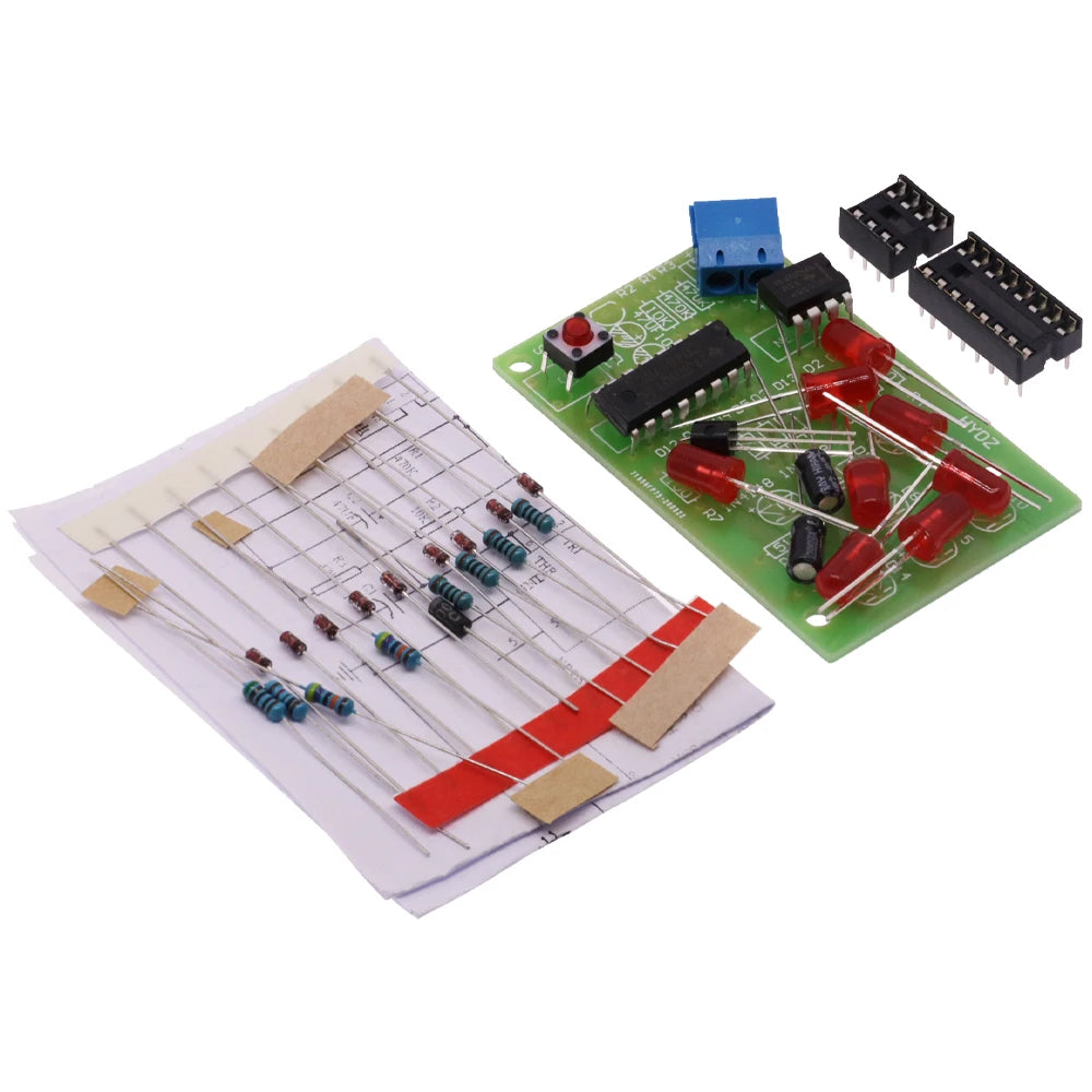 Elektroniske terninger DIY-kretssett, 4,5–5,5 V