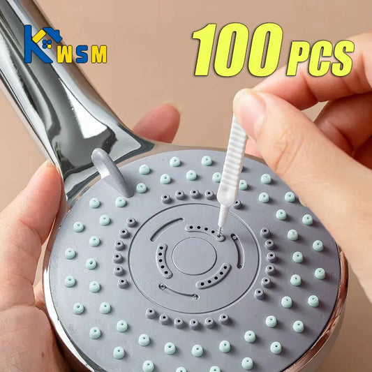 10-100PCS Shower Cleaning Brush Bathroom Micro Nylon Brush Nozzle Anti-blocking Cleaning Tools Bathroom Accessories