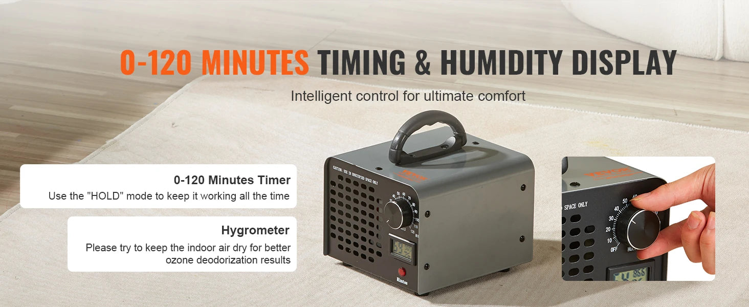 Ozone Generator Air Purifier 12000–36000mg/h Odor Remover