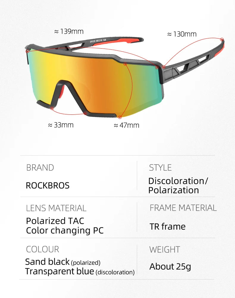 Photochromic & Polarized Cycling Glasses for Road and MTB Riding