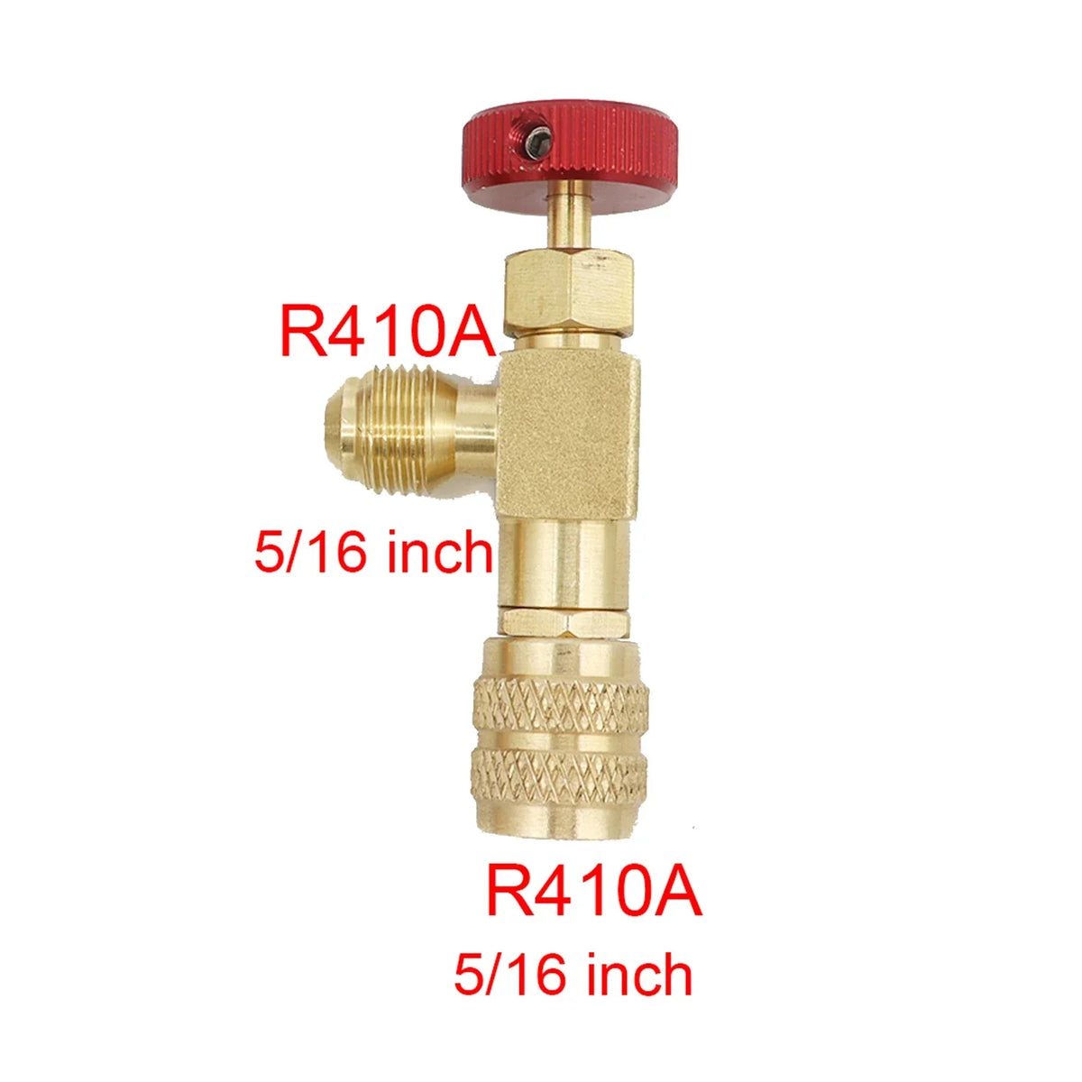 Valve de sécurité liquide R410A R22 Frigorifique Connecteur de sécurité 1/4 "Adaptateur de sécurité Réparation de climatisation et fluide liquide