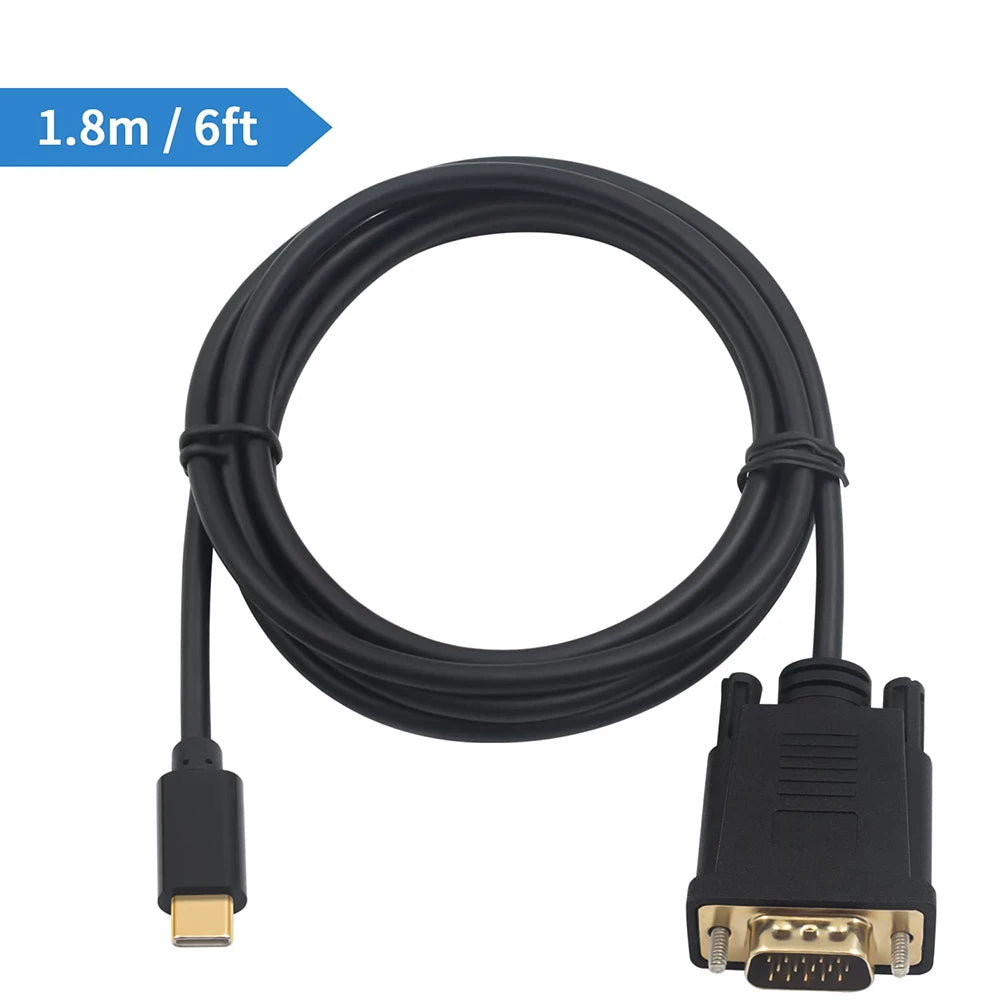 Adapter USB-C–VGA ali povezovalni kabel 1,8 m