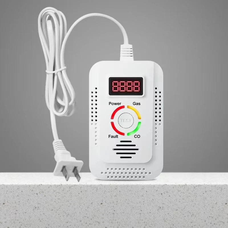 2 in1 Natural Gas Detector And Carbon Monoxide CO Detector, Combustible Gas Leak Detector Monitor For Co, Lng, Lpg, Methane 