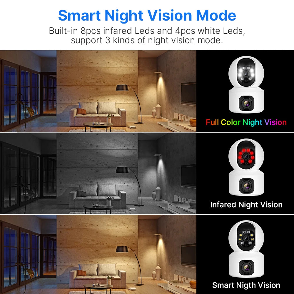 2K 4MP PTZ WiFi Security Camera with Two-Way Audio
