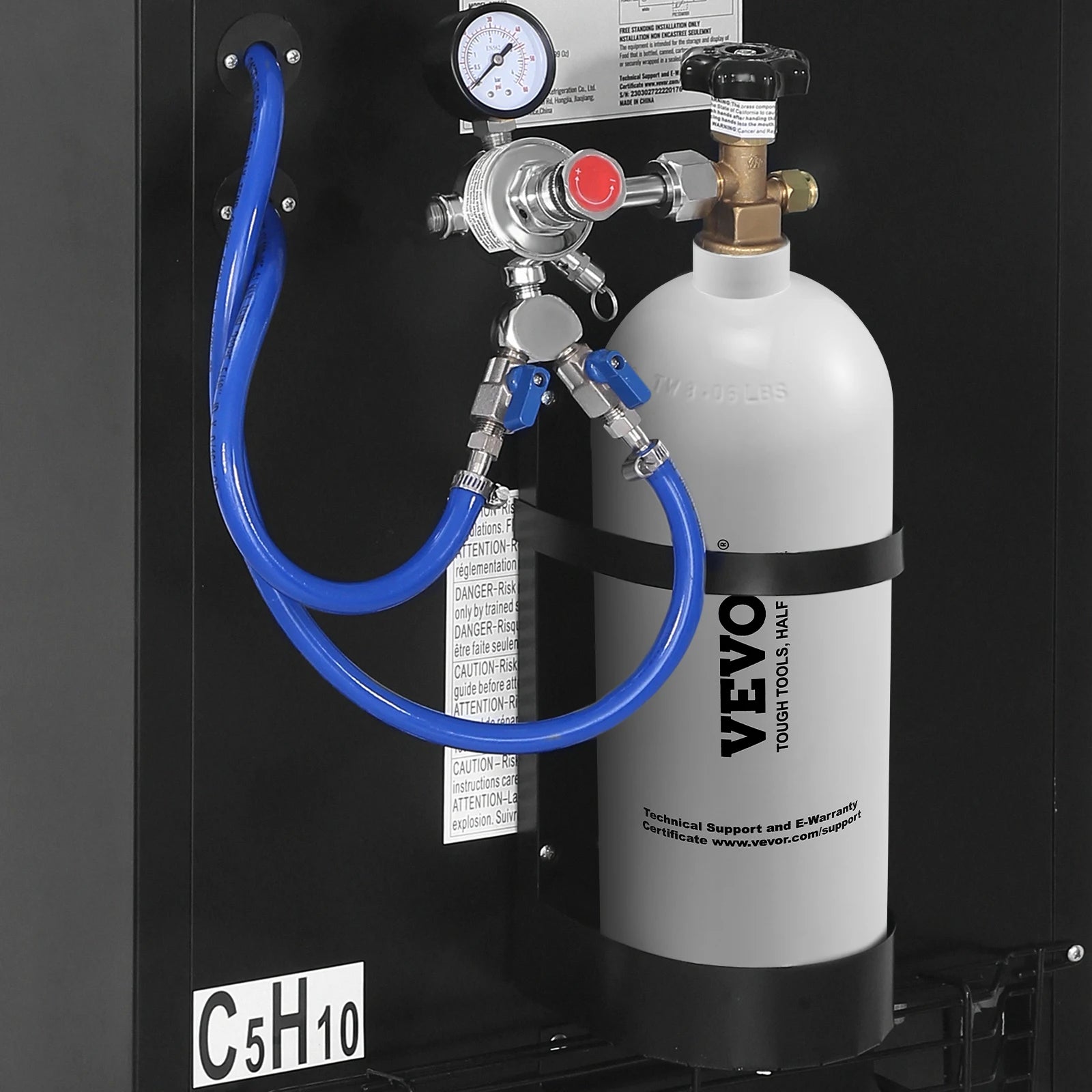 CO2 Regulator & 5lb Tank for Draft Beer with Adjustable Pressure