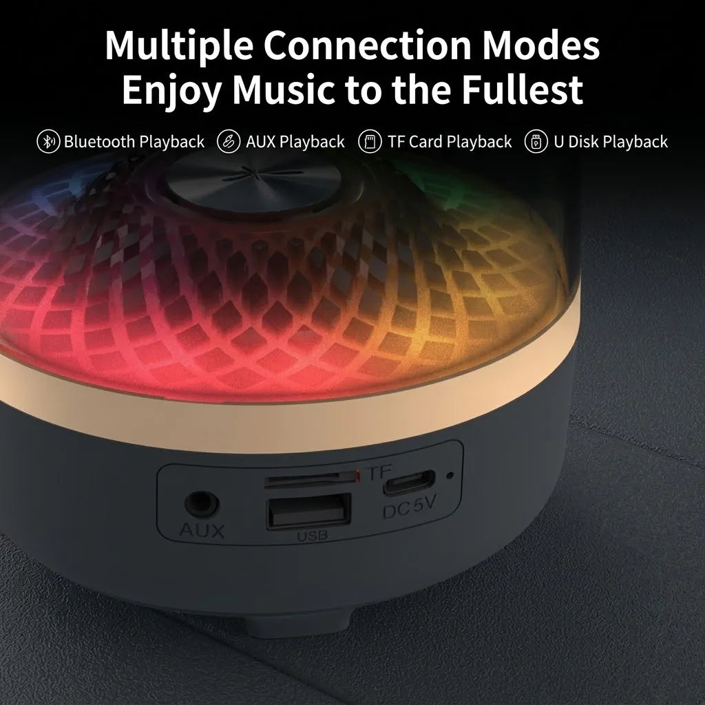 MQM4 Bluetooth Speaker with Colour Light Effects & USB-C