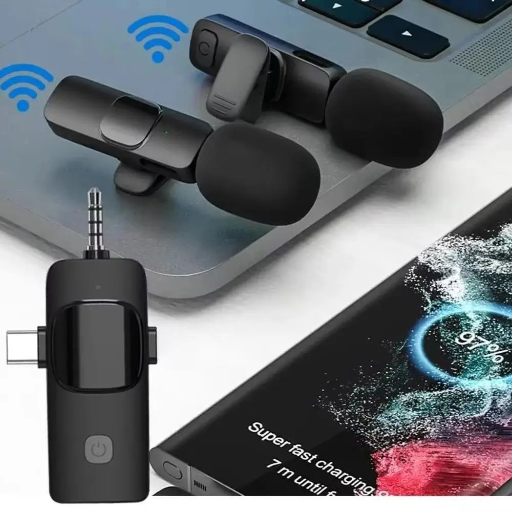 Mini Wireless Lavalier Microphone - Receiver Options