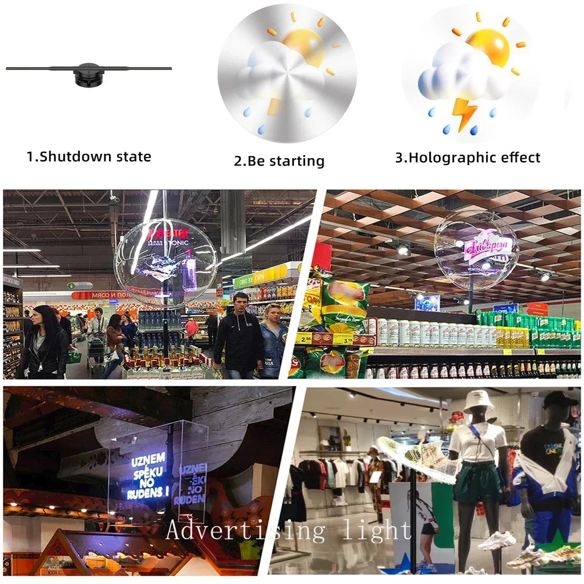 WLAN-LED-Hologramm-Lüfterdisplay - G42 oder PD42