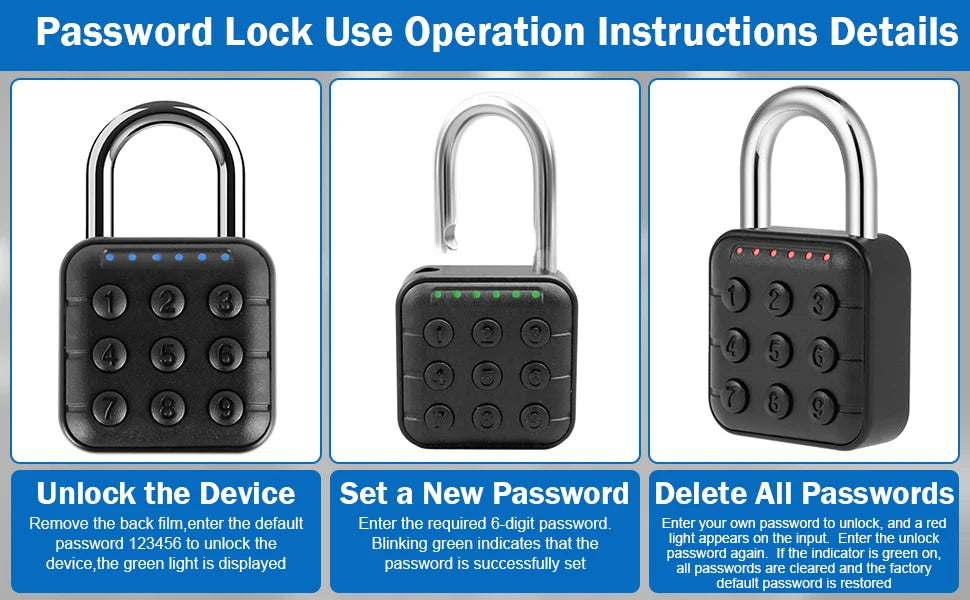 Waterproof Password Combination Padlock
