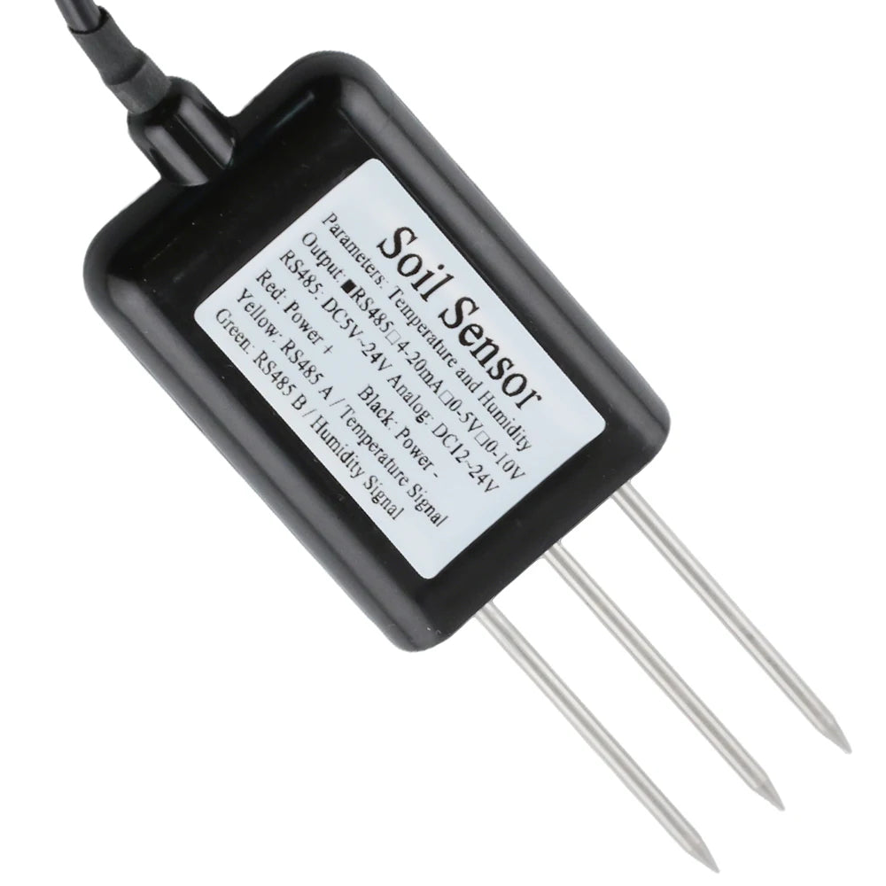 Bodemtemperatuur- en vochtigheidssensor - RS485 of analoge uitgang