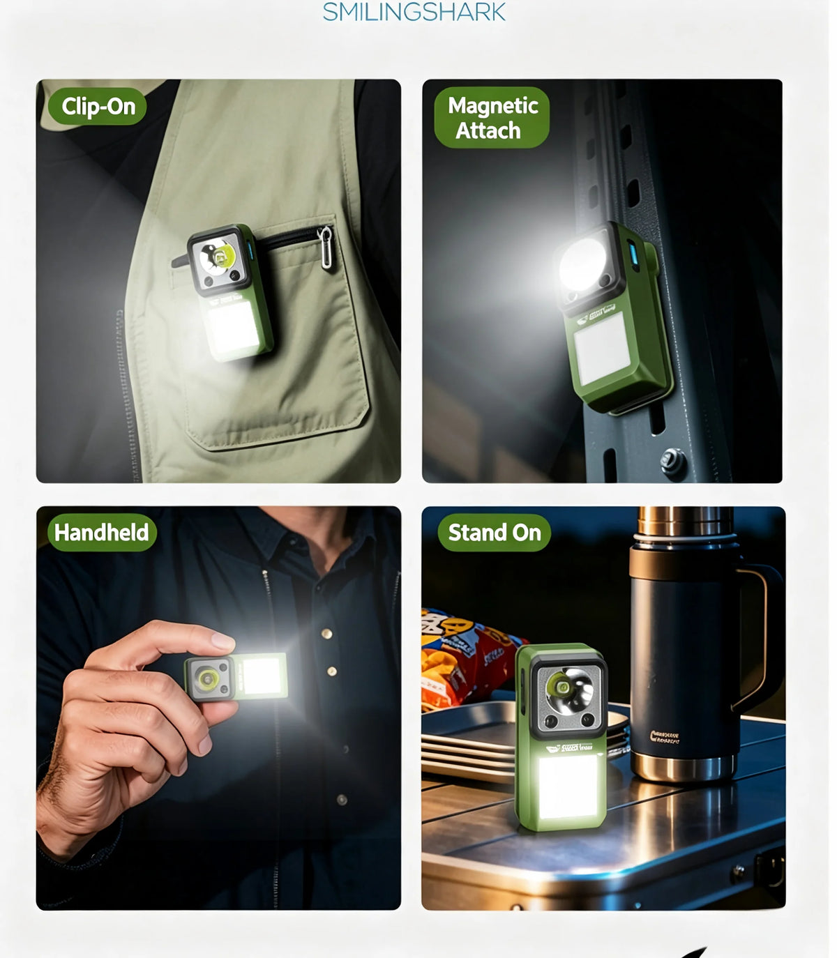 TIP-7070 Rechargeable Clip-On LED and COB Work Light