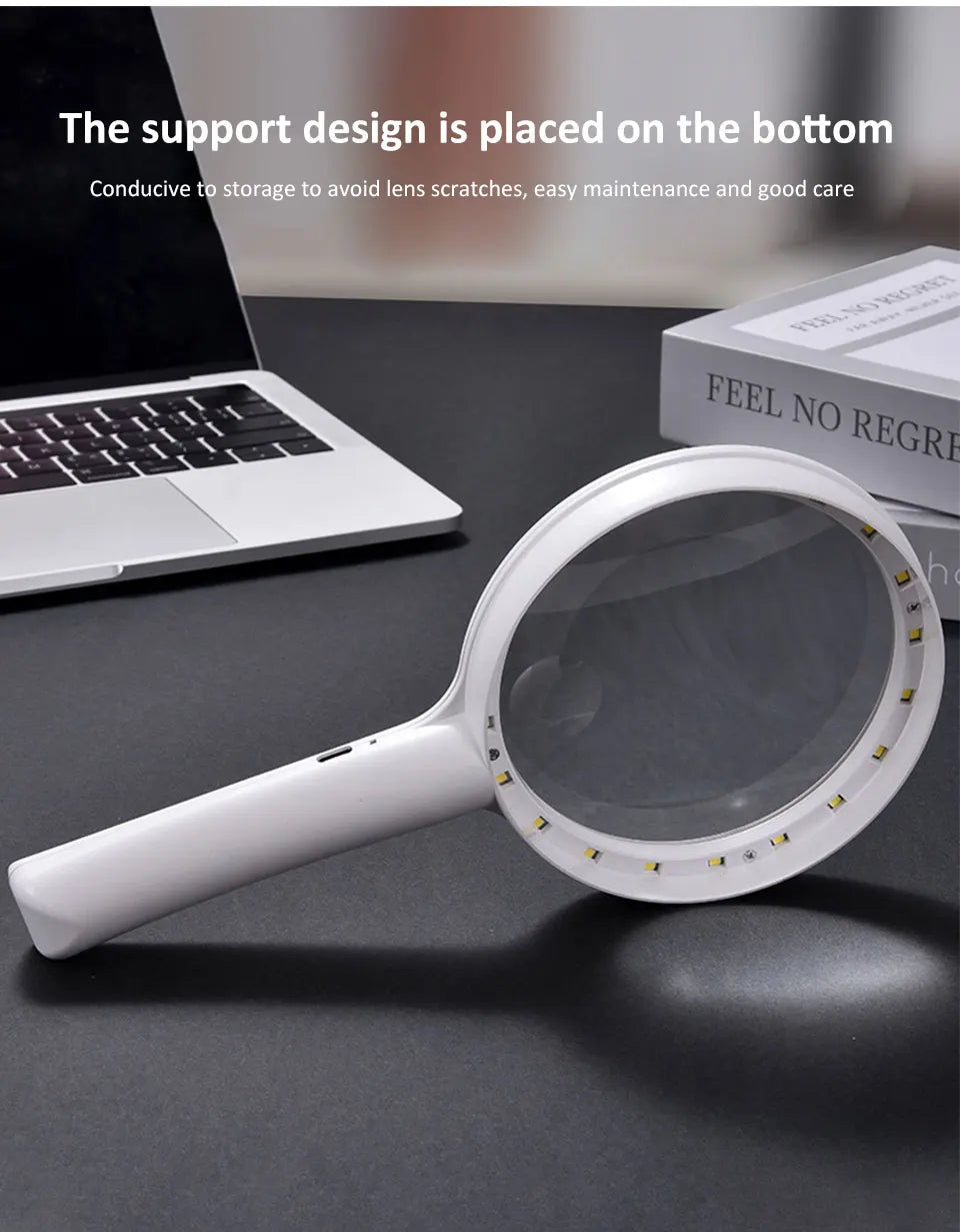 Rechargeable Illuminated Hand Magnifier