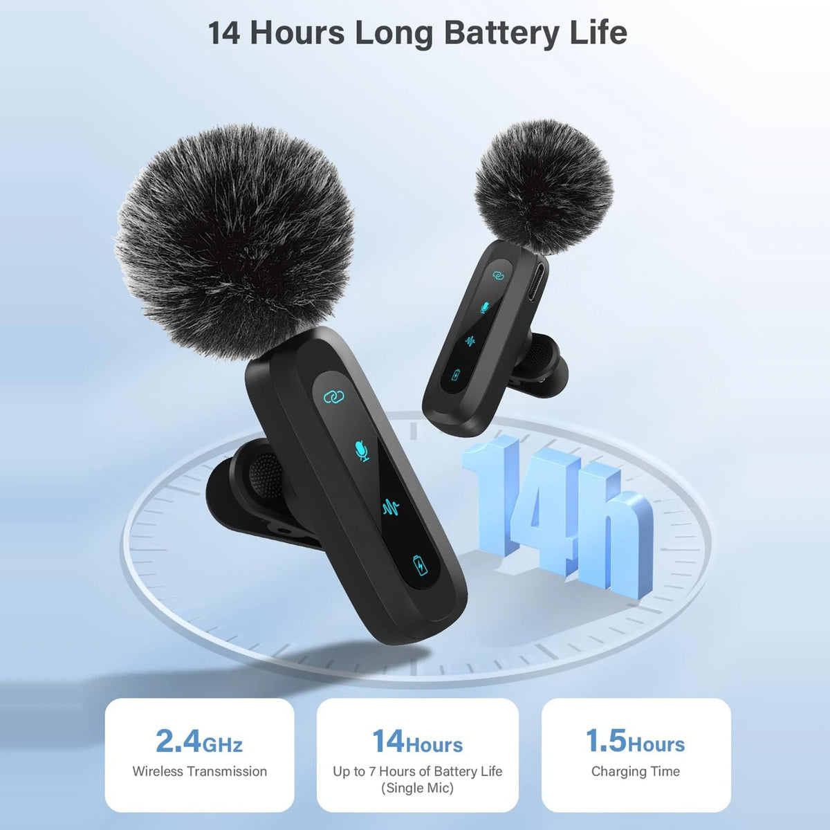 USB-C Wireless Lavalier Microphone Set