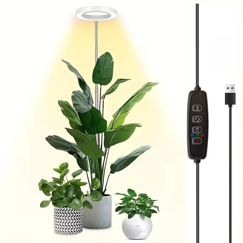 LED Grow Light for Indoor Plants with Timer and Extendable Stand