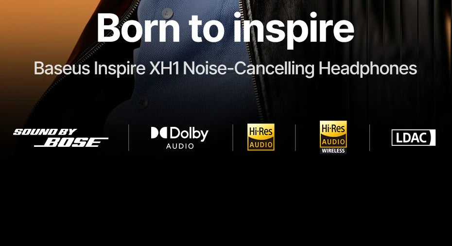 Cuffie Wireless Baseus Inspire XH1 ANC 100 Ore Hi-Res LDAC